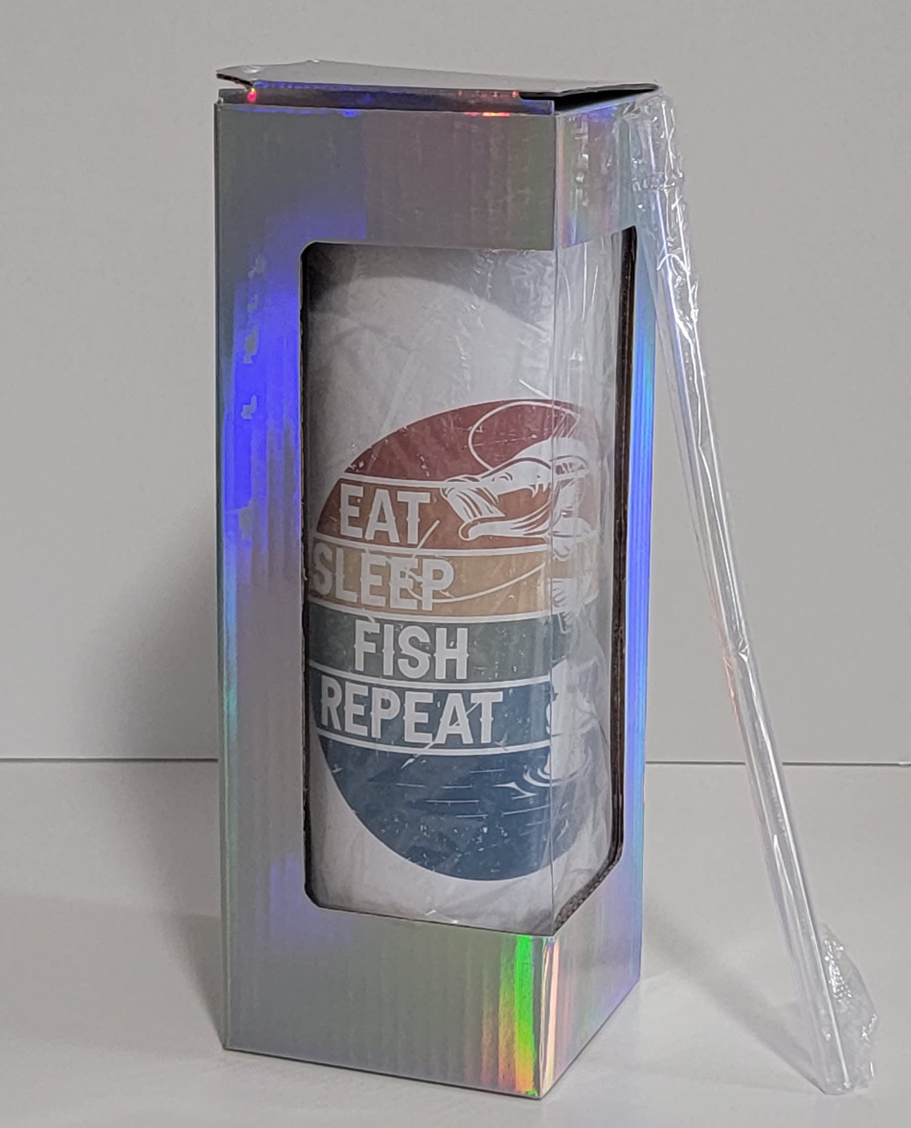 Eat Sleep Fish Engraved Fishing YETI Rambler Tumbler 