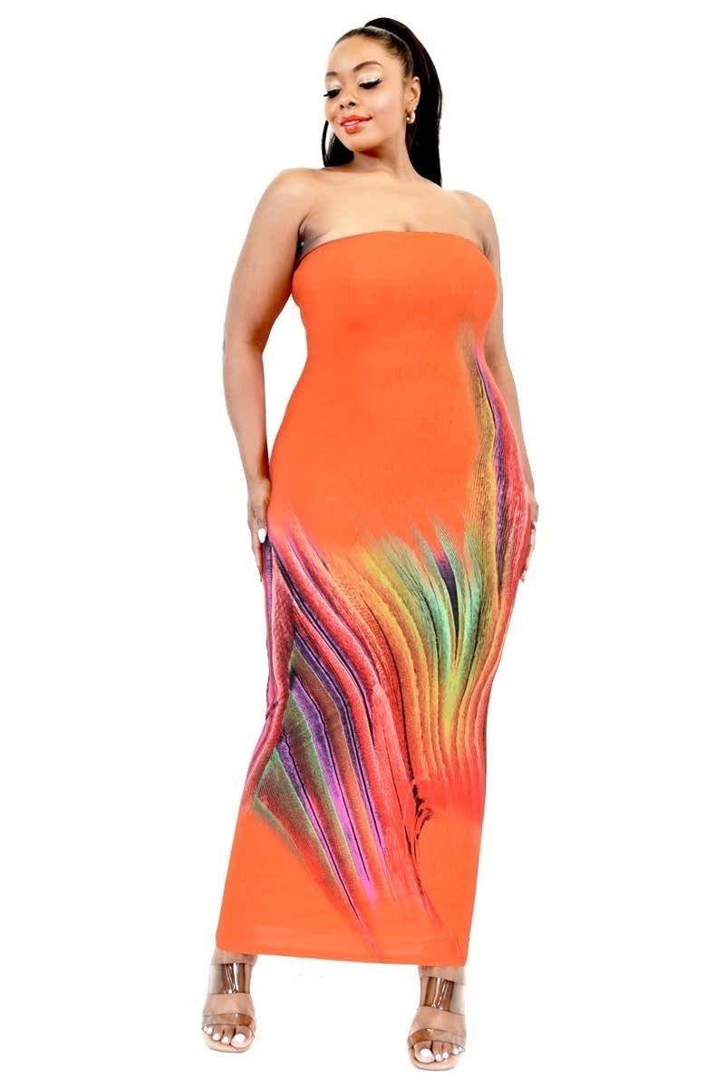 chinese dress ladies Metallic Sexy Tube Top Pleated High Slit Maxi Dress – prettylilygal main image 0