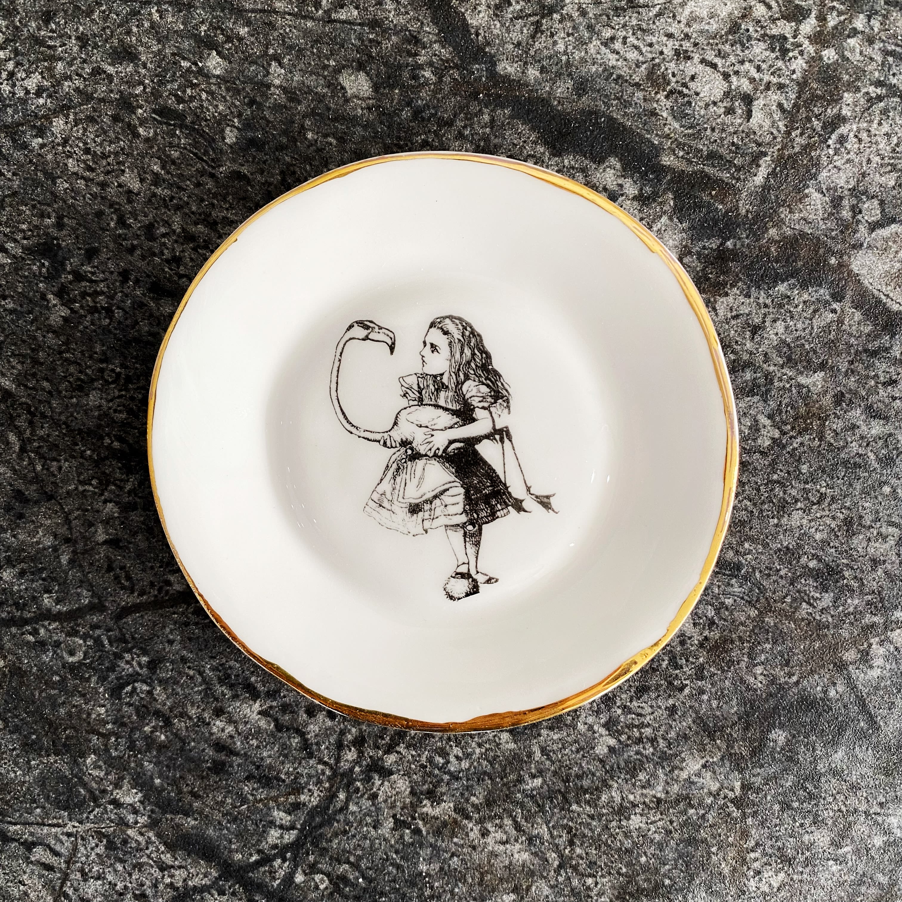 Alice in Wonderland Ring Dish Plates and Platters Kina Ceramics