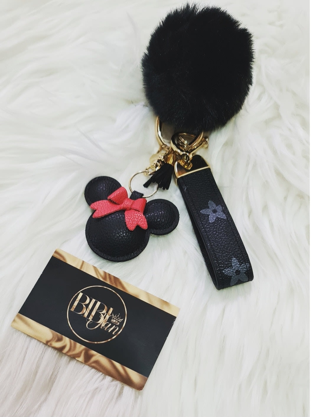 Minnie mouse pom pom on sale keyring