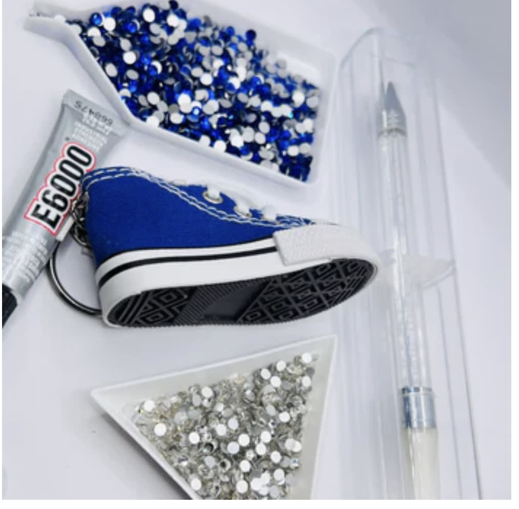 Full Pearl & Rhinestone Bling Sneakers