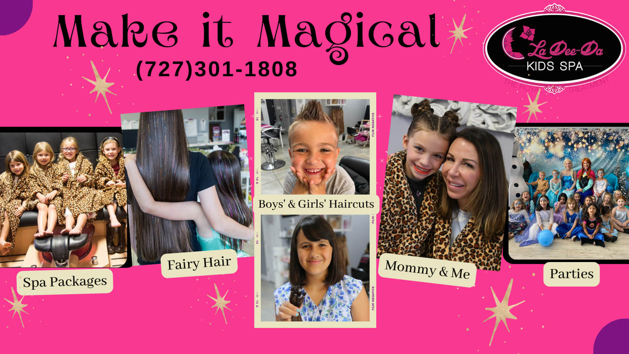 Wet Spray Hair Cut (Boy or Girl) - Salon - LaDee-Da Kids Spa | Spa, Salon  and Party Center for Kids | Clearwater