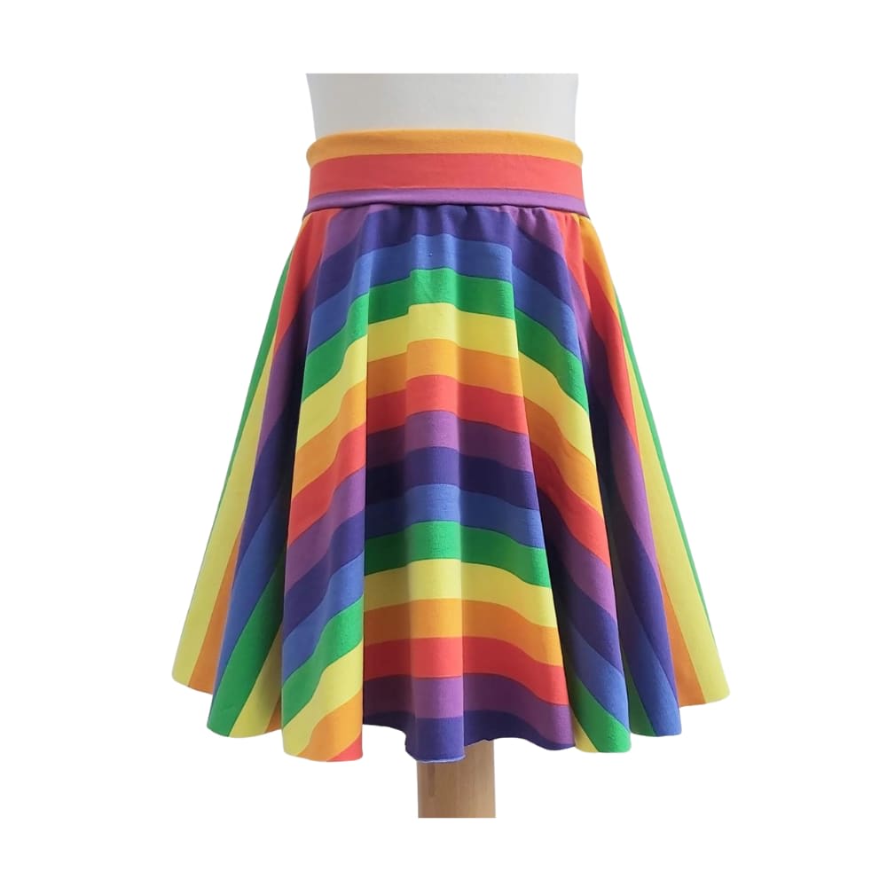 Melting Pastel Rainbow Skater Skirt