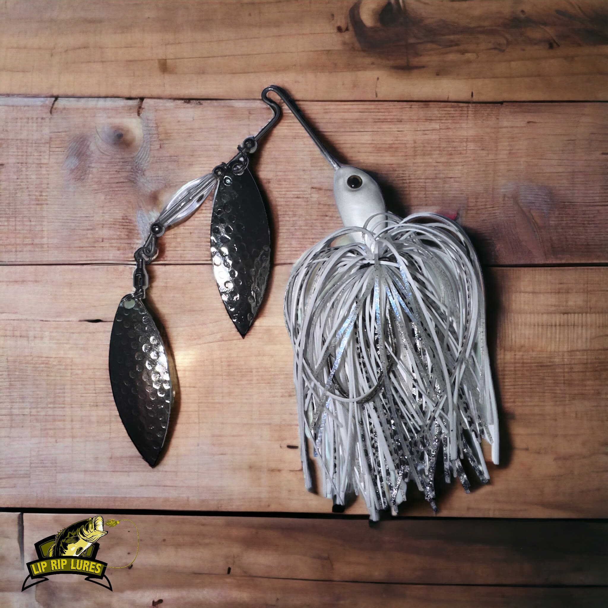 Glimmer Shad Titanium Willow Spinnerbait - Double Willow Blade