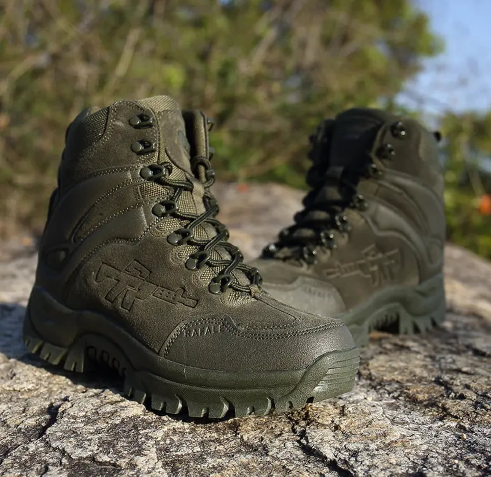 Combat Style Boots Green Combat Style Boots Outdoorz Outwear For