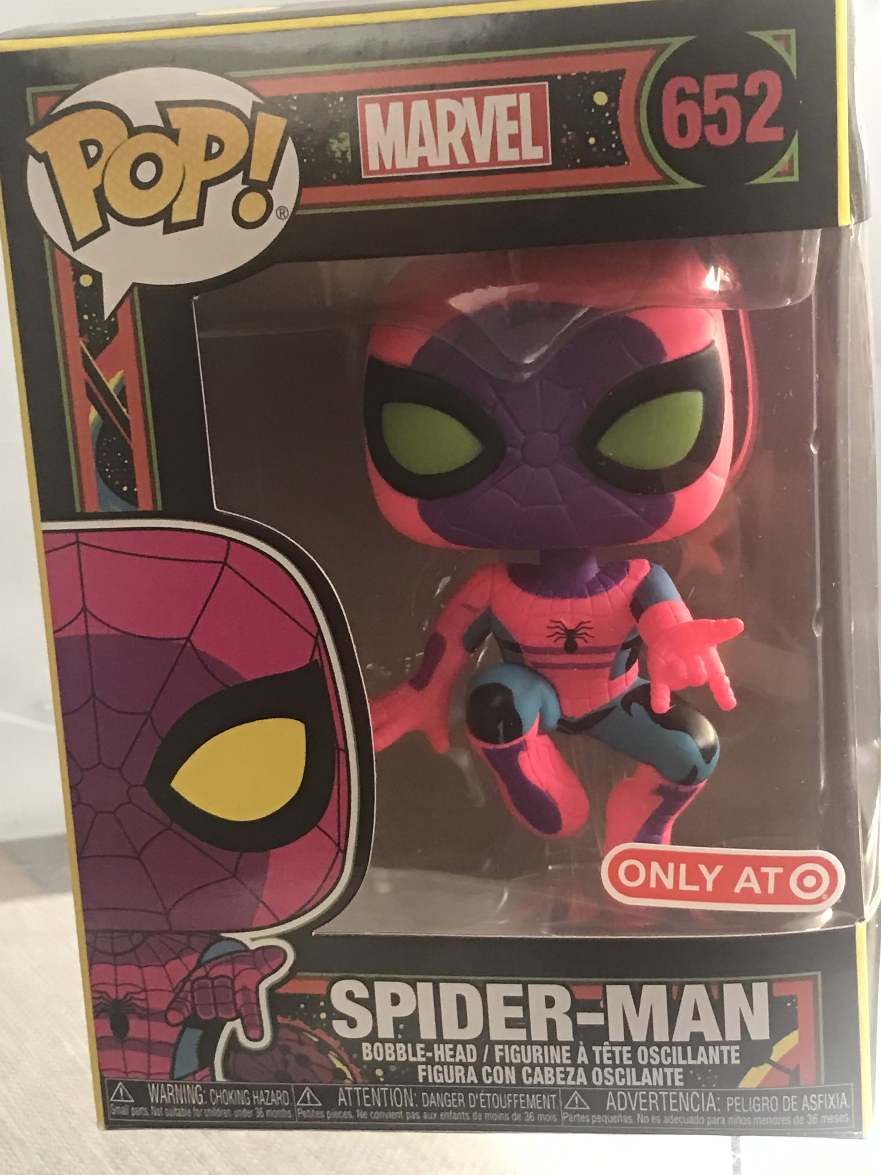 Funko Pop Spider-Man (Blacklight) #652 Marvel Target Exclusive – Simply Pop