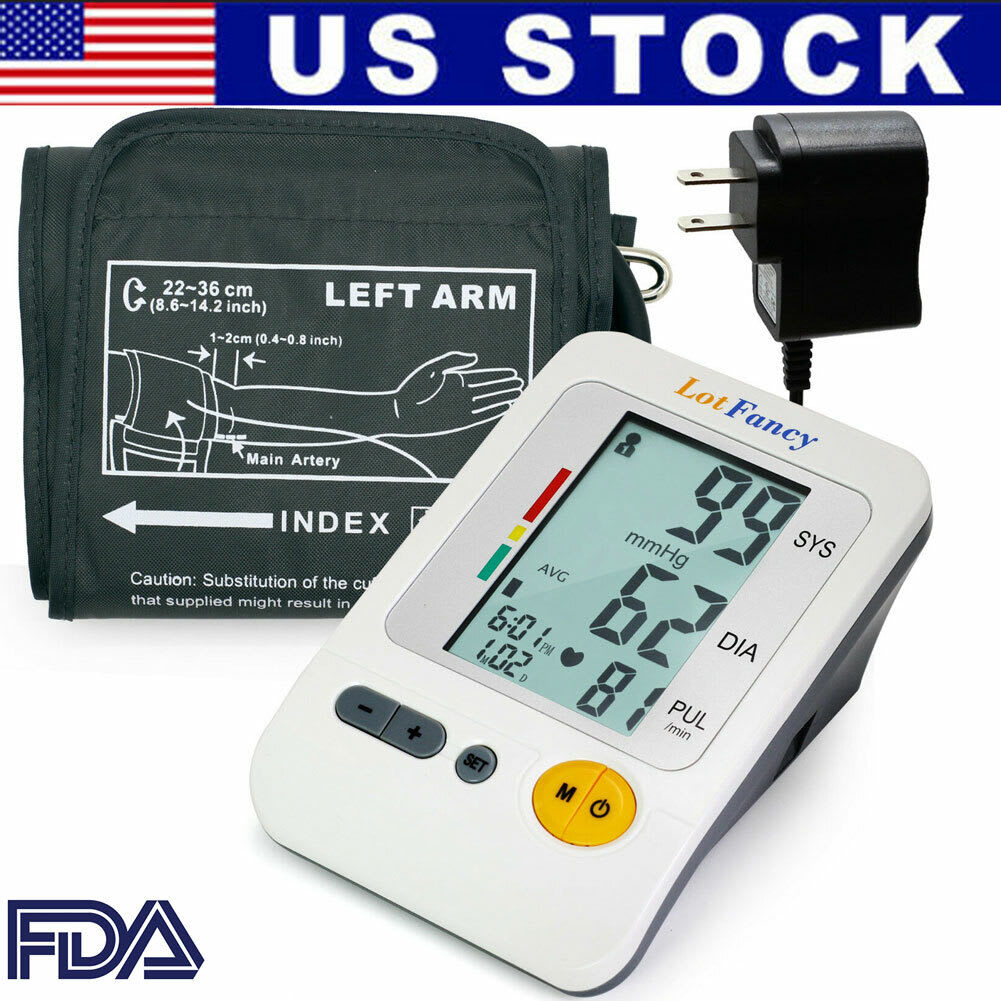 Automatic Digital Upper Arm Blood Pressure Monitor Meter BP Cuff Machine
