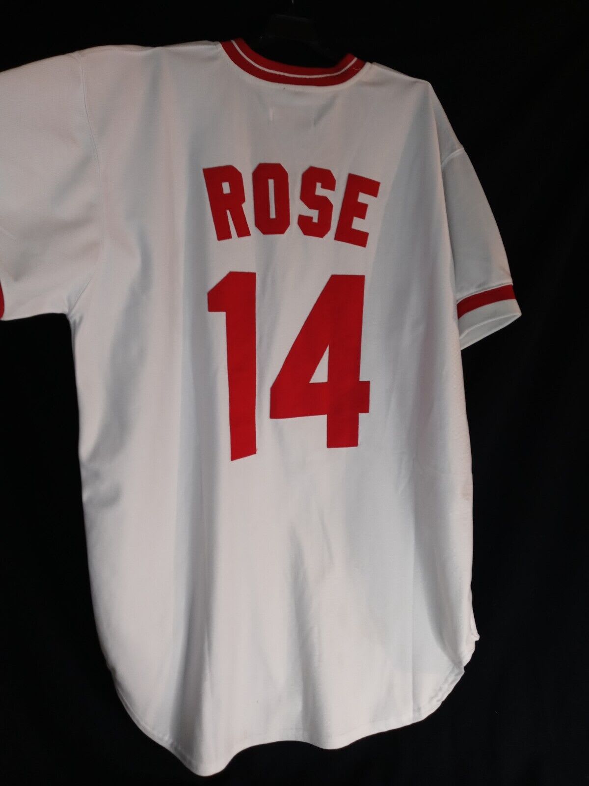 PETE ROSE  Cincinnati Reds 1967 Home Majestic Baseball Throwback Jersey