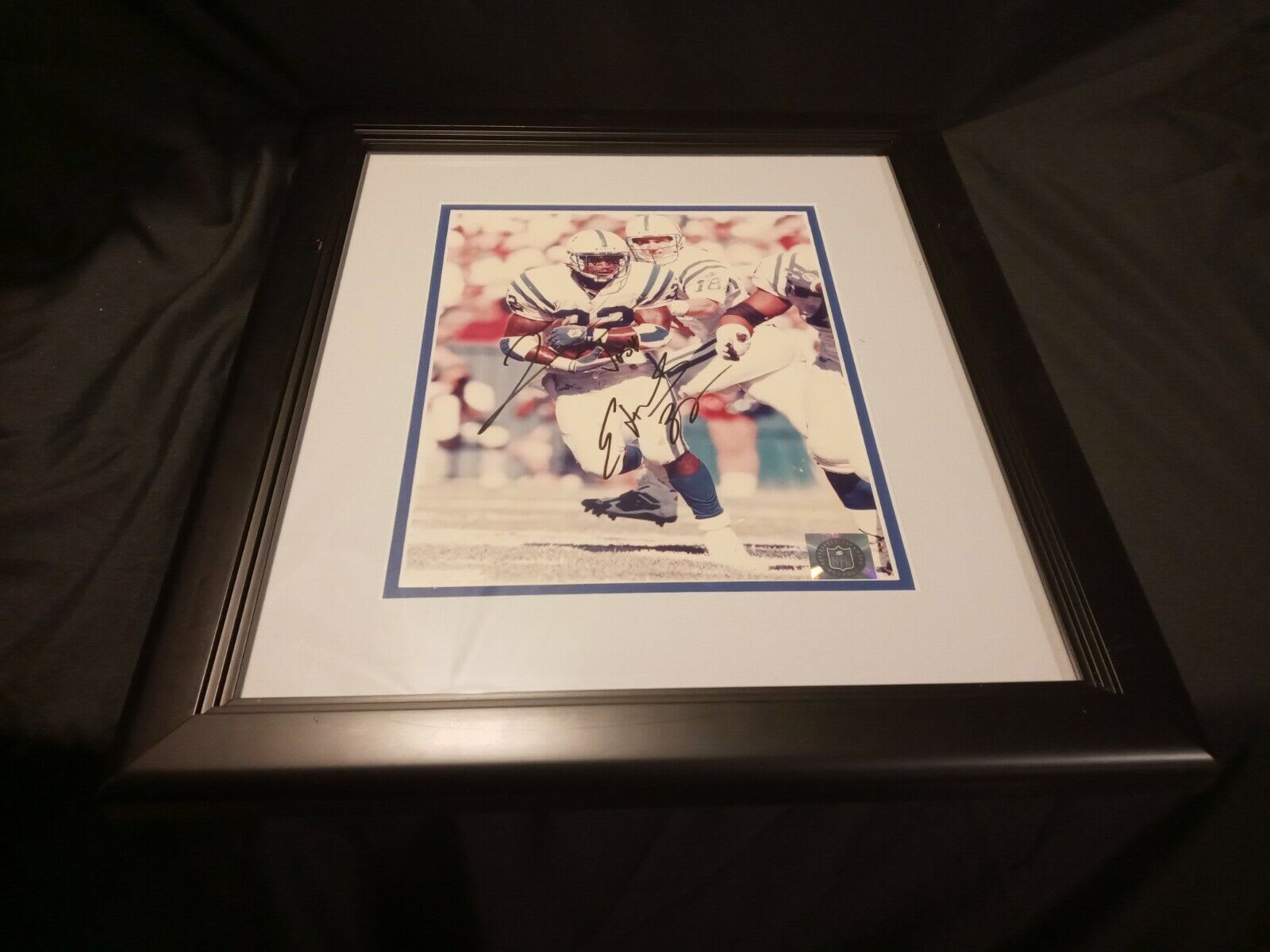 Peyton Manning / Edgerrin James Signed Framed 16X COA Mounted Colts  Autograph - Inscriptagraphs Memorabilia - Inscriptagraphs Memorabilia