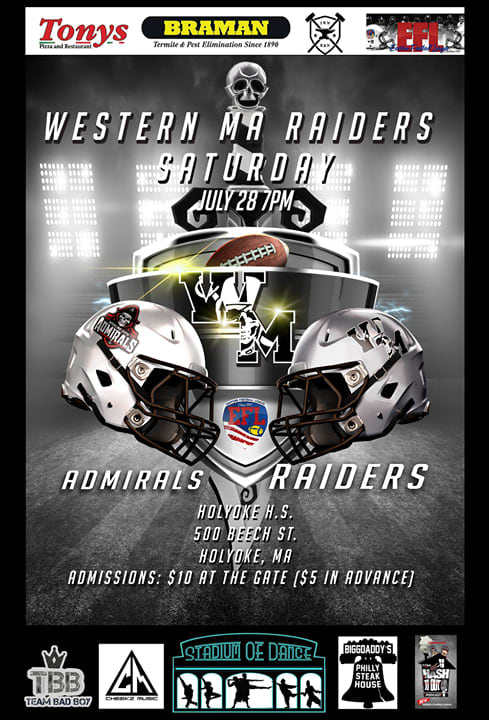 Western Mass Raiders  Non Profit Football Team in Western Massachusetts