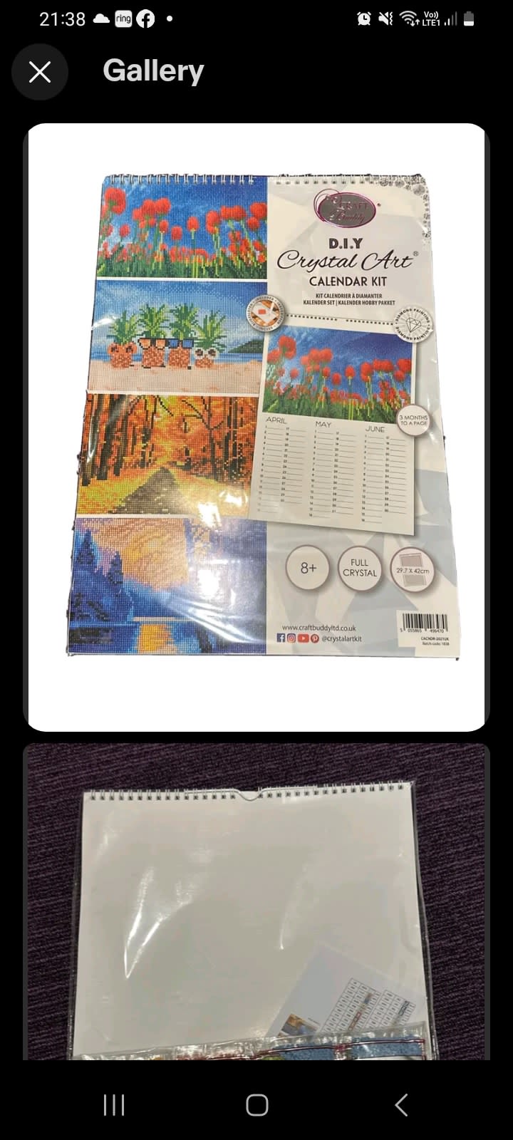 Crystal Art Perpetual Calendar with 4 Art Projects - 21591901