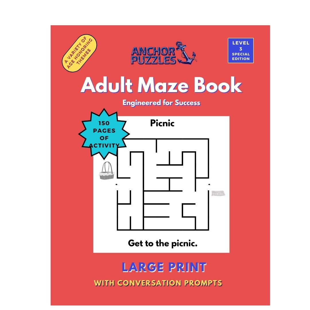 Adult Maze Book Level 3 Anchor Puzzles Anchor Puzzles LLC Puzzles