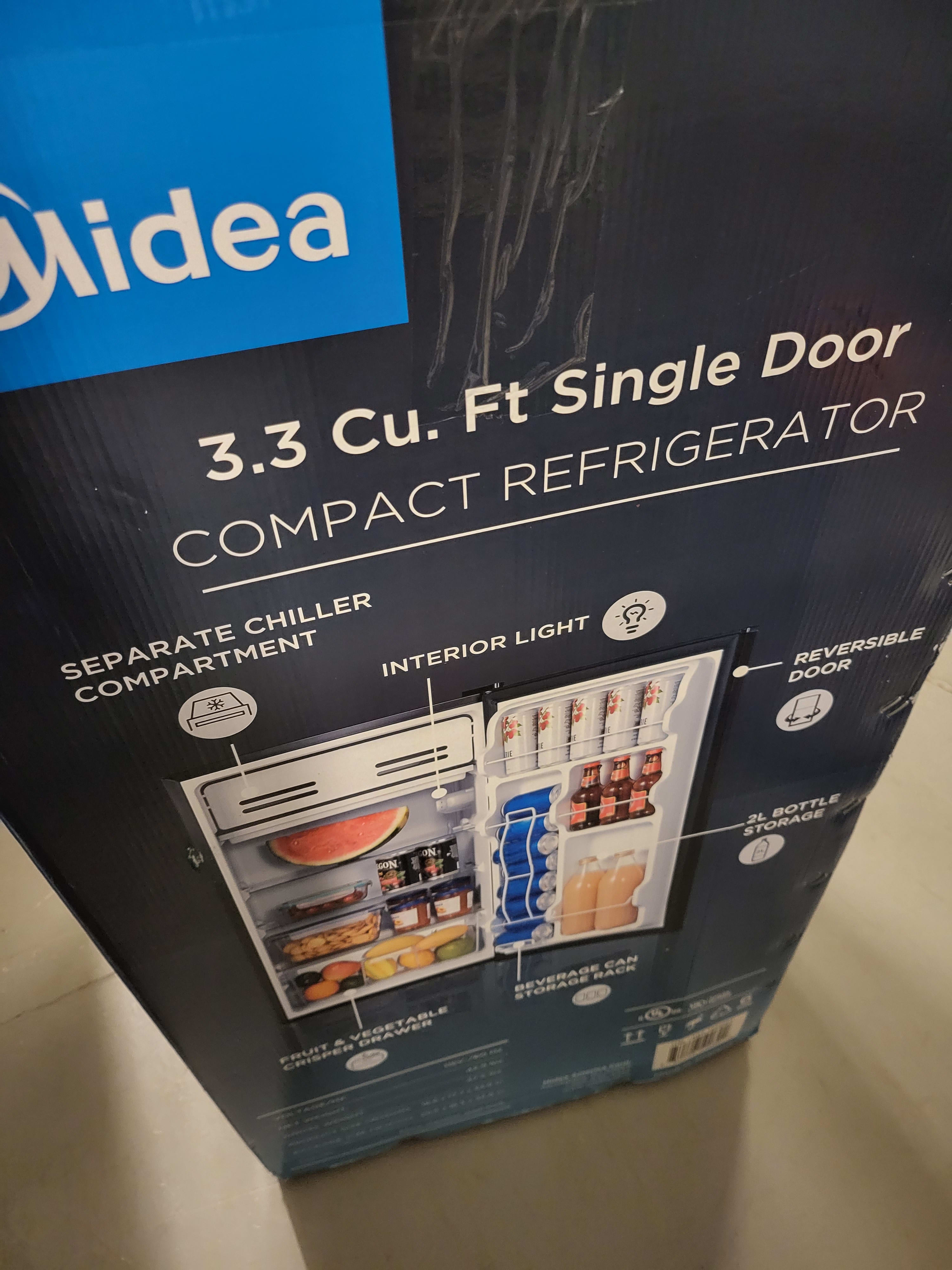 Midea Compact Refrigerator, 3.3 cu ft, Black - Home Appliances - Black  Friday Auctions, LLC, Liquidation Sales