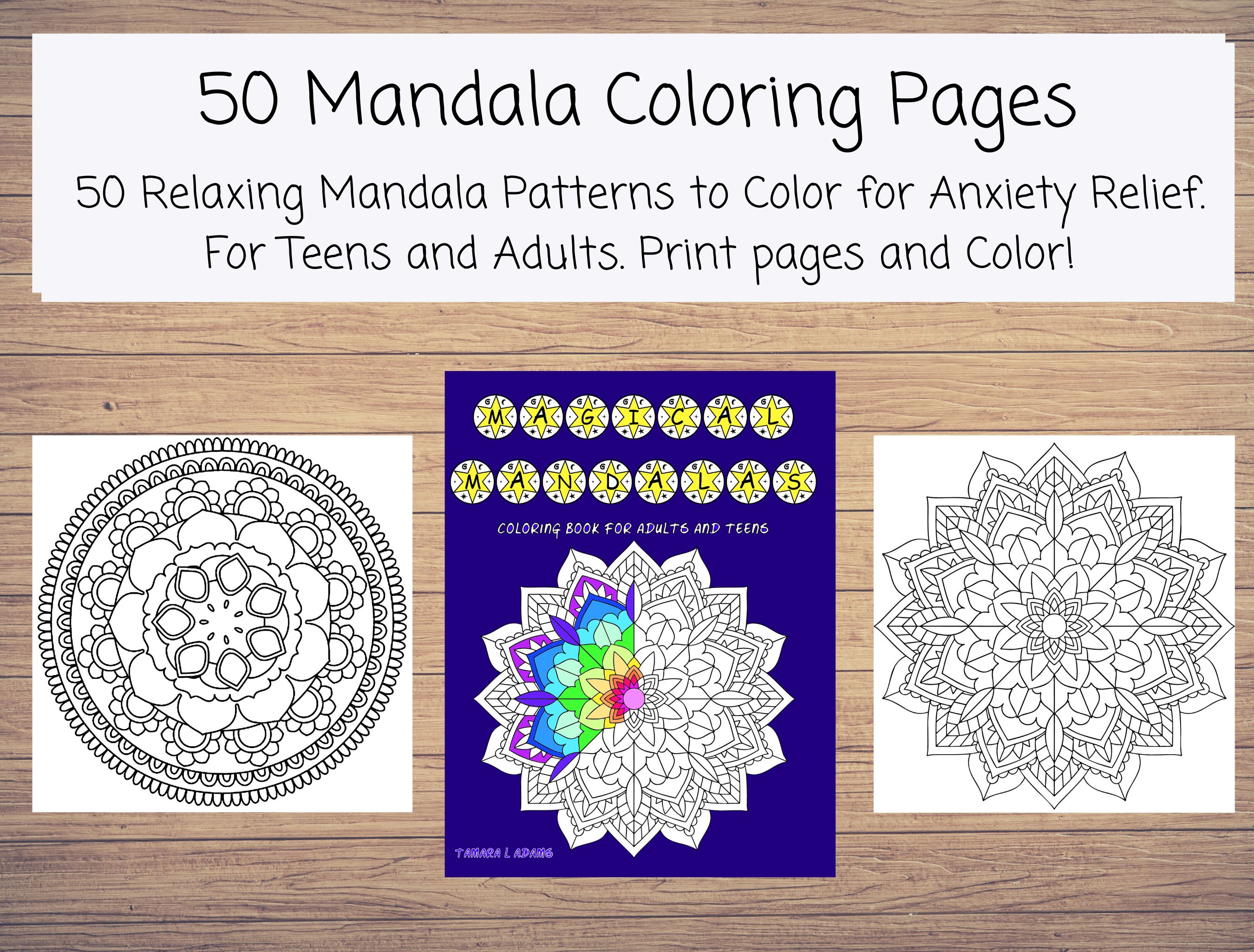 Magical Mandalas Coloring Book Coloring Pages Tamara L Adams