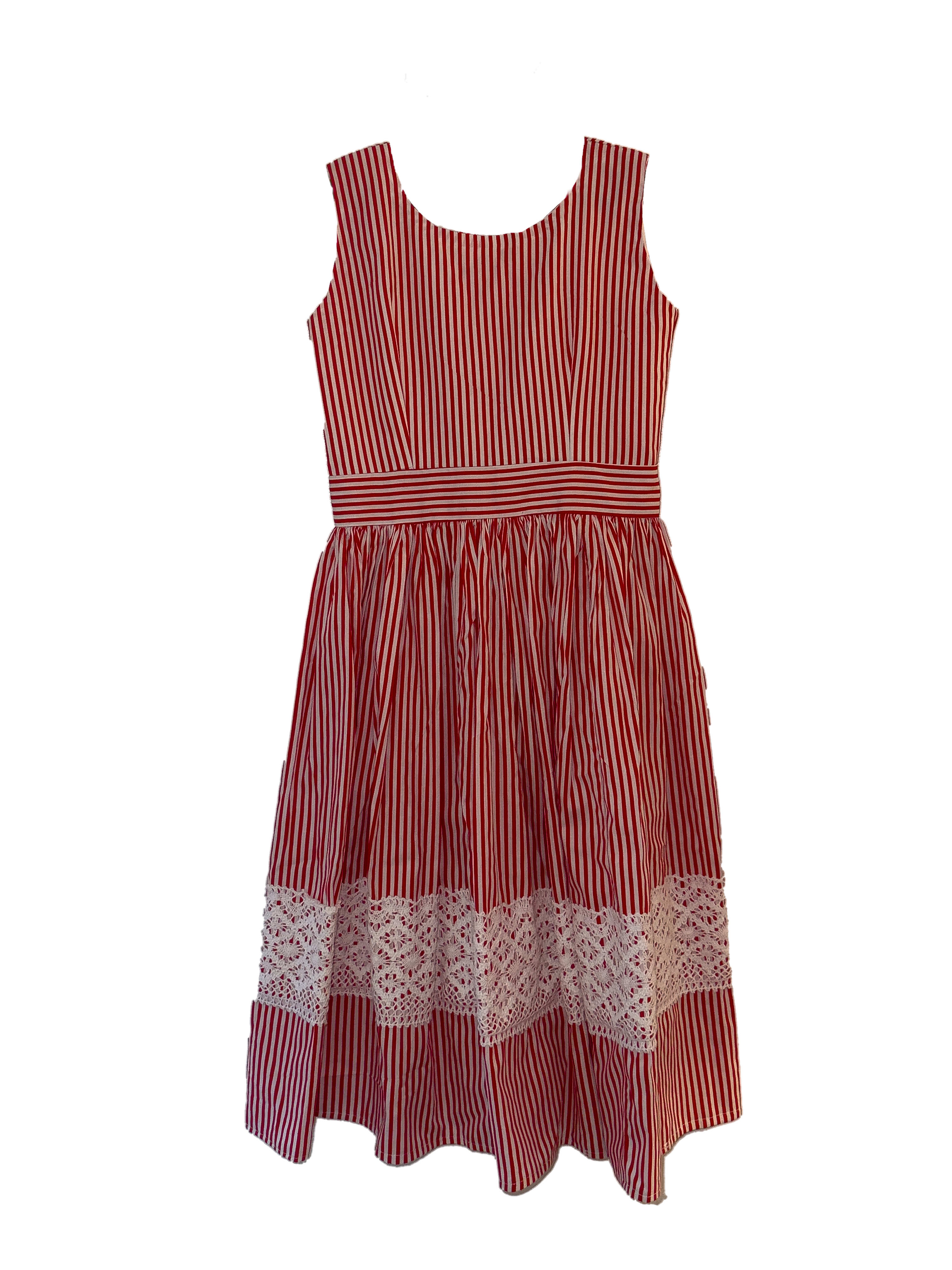 Lace stripe 2024 cocktail dress