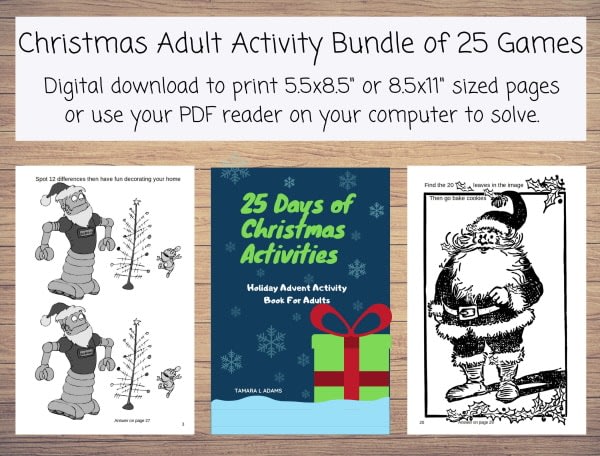 Christmas Activities For Adults - Adult Activity PDF Printables ...