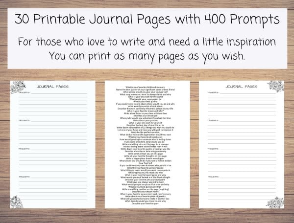 Printable Journal Pages and Prompts - Journal Printables - Tamara L ...
