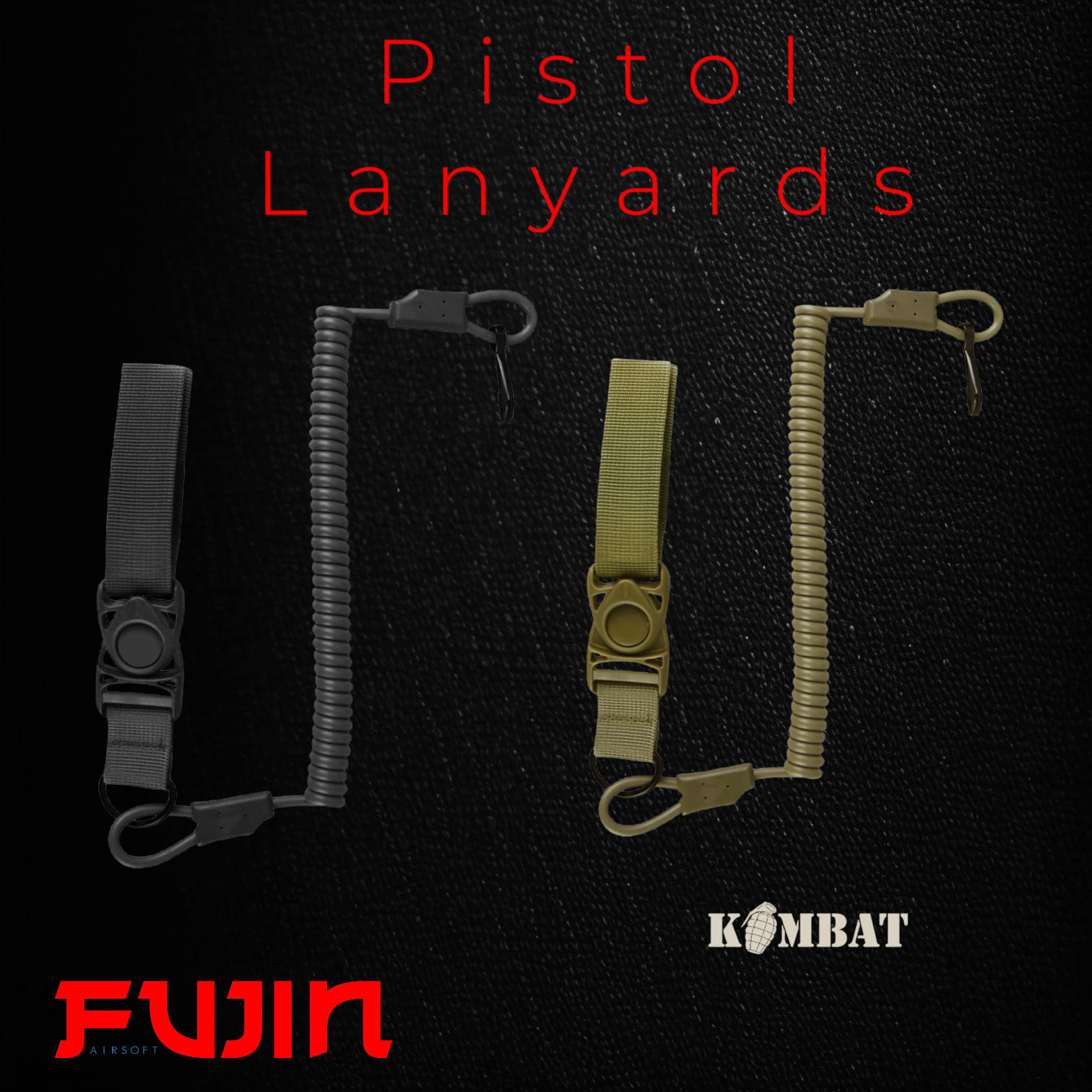 Tactical Pistol Lanyards - MOLLE Gun Holsters & Tactical Pistol Lanyard