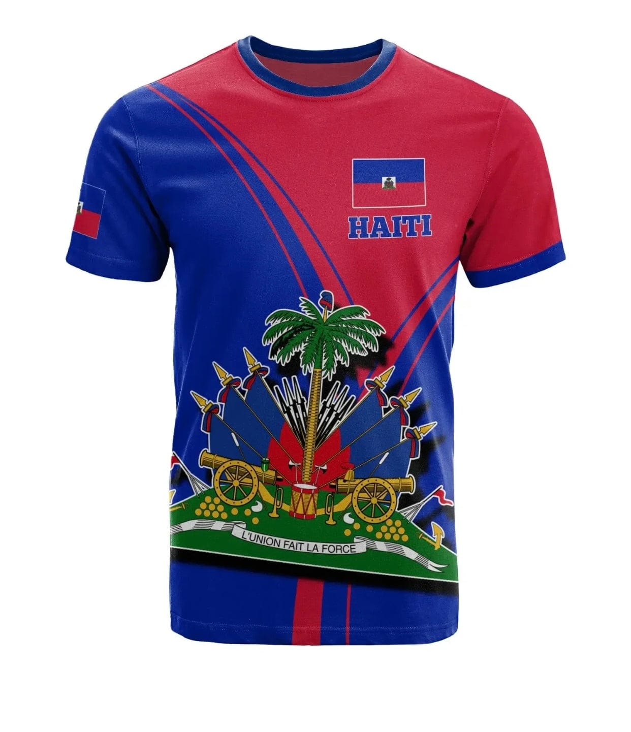 Short Sleeve Haitian Flag T-Shirt - Cultural Items - NatouboutiqueLLC ...