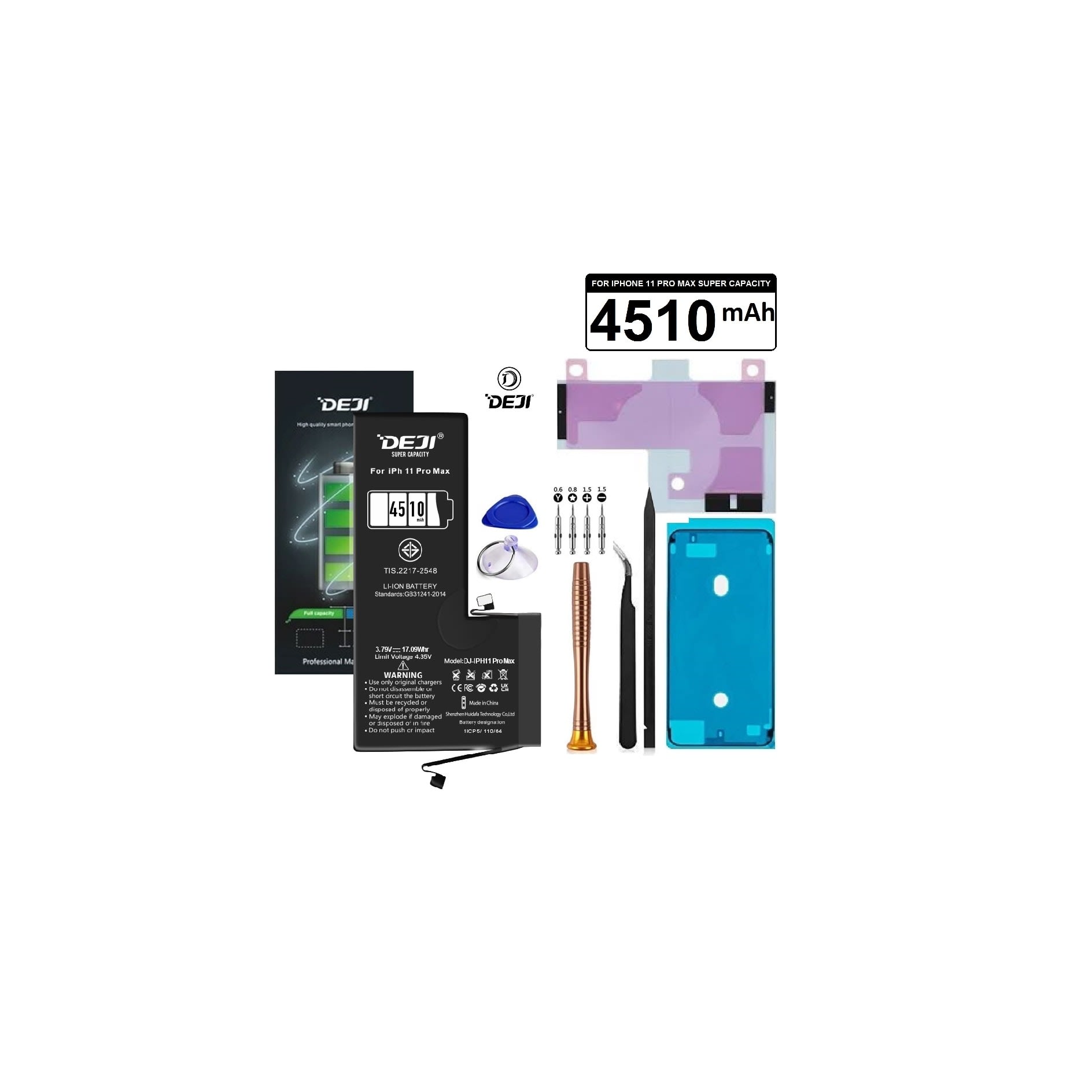 IPhone 11 Pro Max 4510mAh Battery Deji High Capacity Batteries For iphone-11-pro-max-4510mah-battery-deji-high-capacity-batteries-for