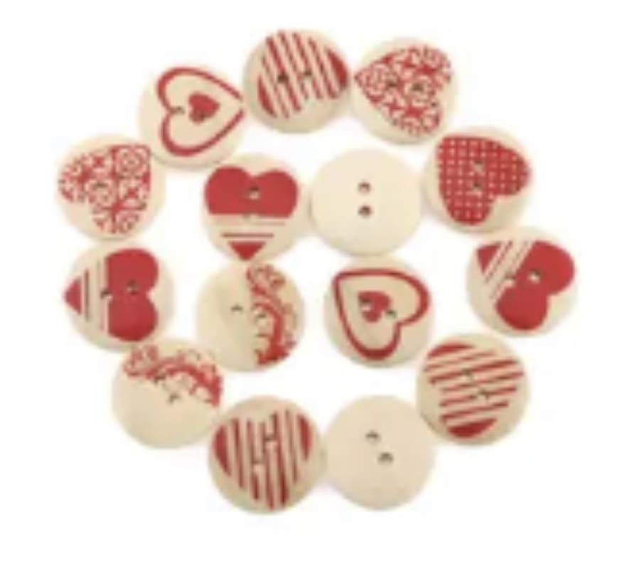 Wooden Heart Shaped Buttons Dark Purple Buttons Decorative -  Canada