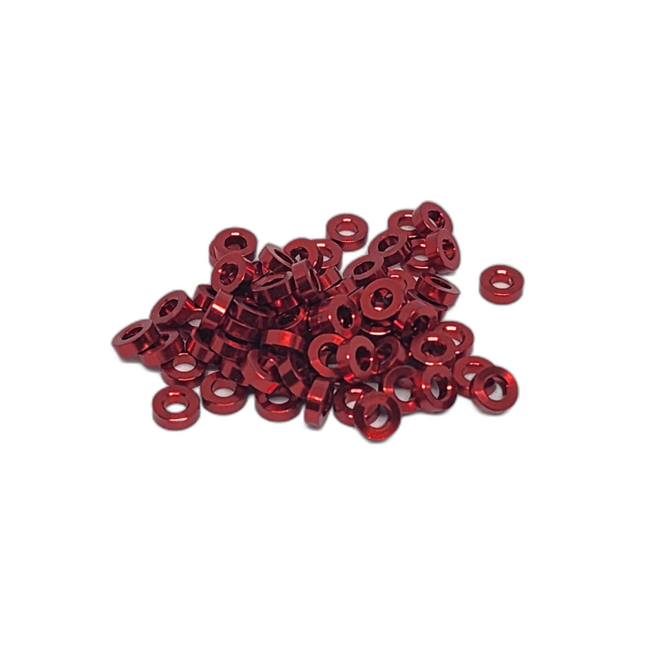 Red Aluminum Shim sets (12pcs) Brass Shims / Aluminum Shims RC