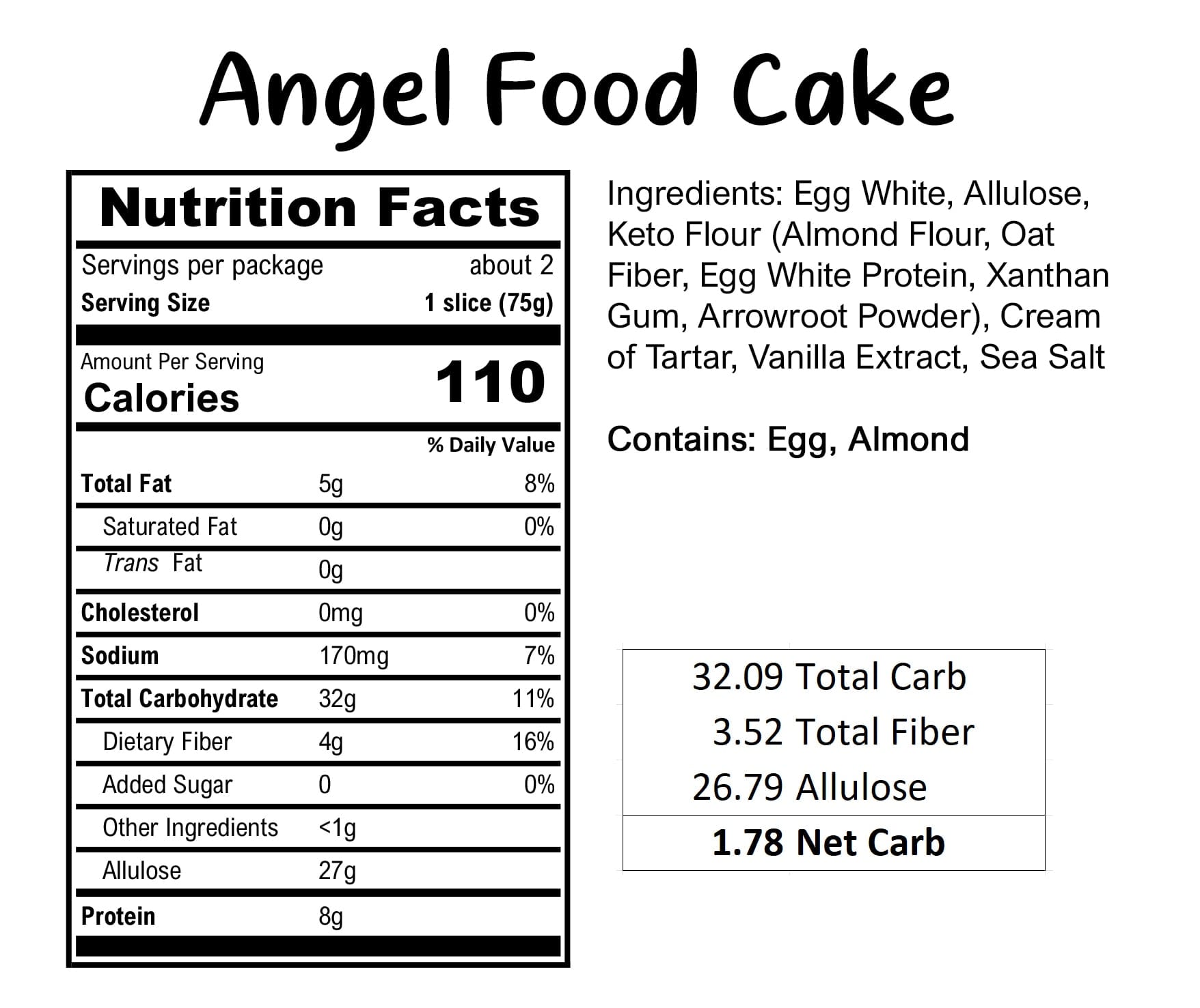 Chocolate cake vs. Angel food cake — In-Depth Nutrition Comparison