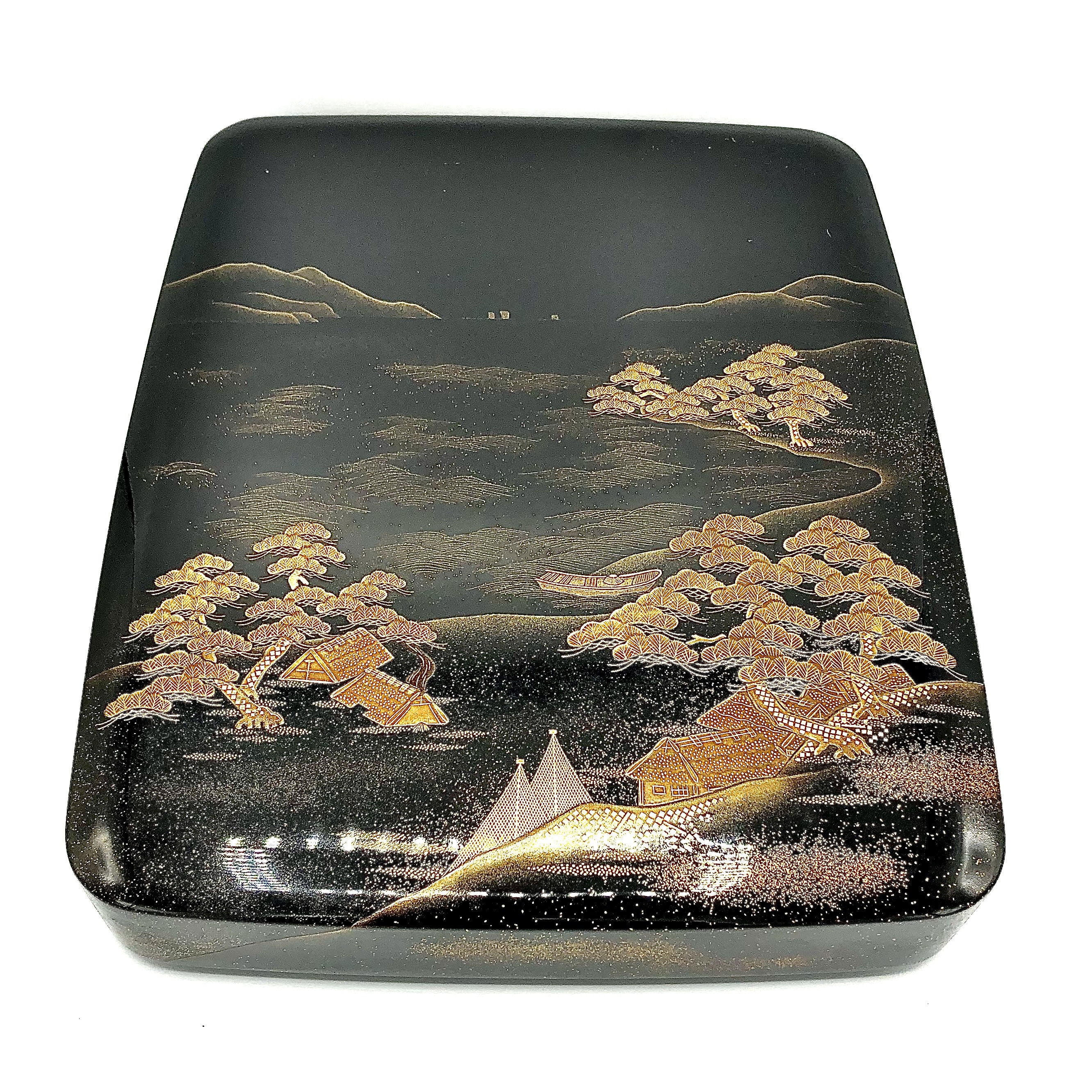 A Wajima Lacquer Writing Box (Suzuribako) Japanese Lacquers The