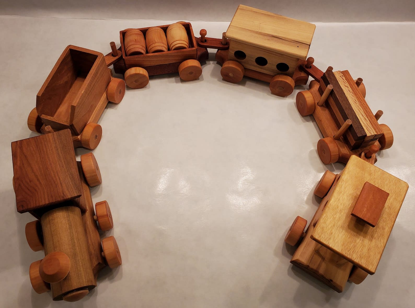 Handmade wooden hot sale train