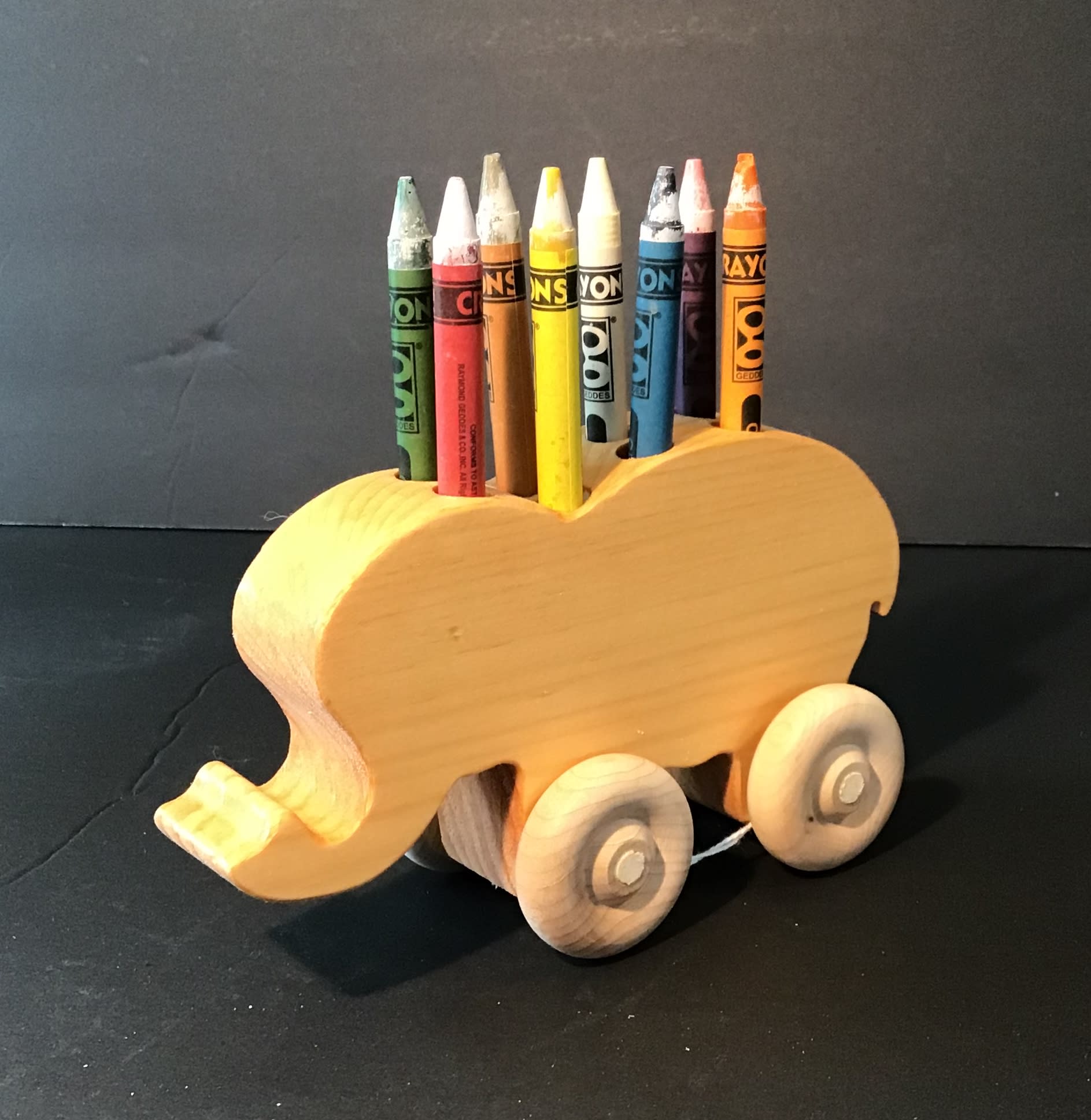 Elephant crayon holder - Toys- crayon holders - Barretts' Unique Wooden  Gifts, Handmade Wooden Items