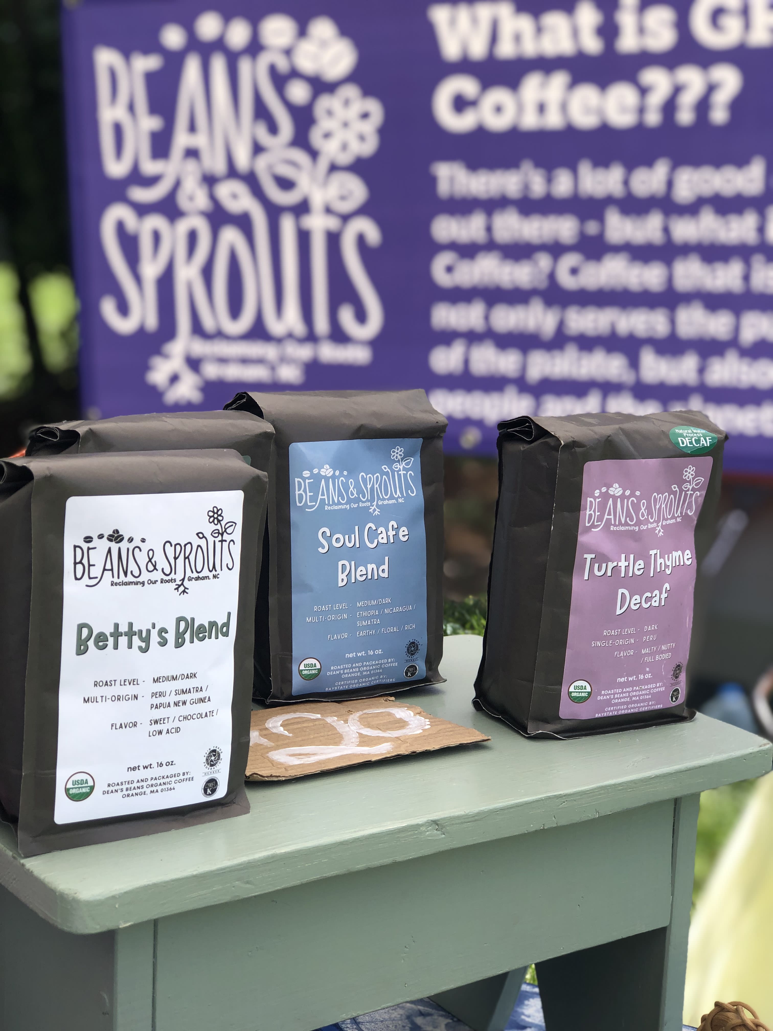 BEANS & SPROUTS ORGANIC & FAIR TRADE COFFEE Beans & Sprouts