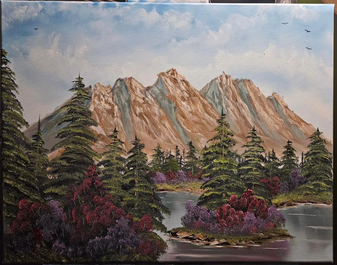 Knife Mountain Waterfall - Paintings - Paint with Phizz Knife Mountain Waterfall - Paintings - Paint with Phizz