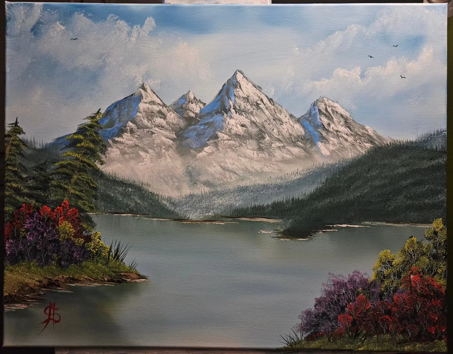 Knife Mountain Waterfall - Paintings - Paint with Phizz Knife Mountain Waterfall - Paintings - Paint with Phizz