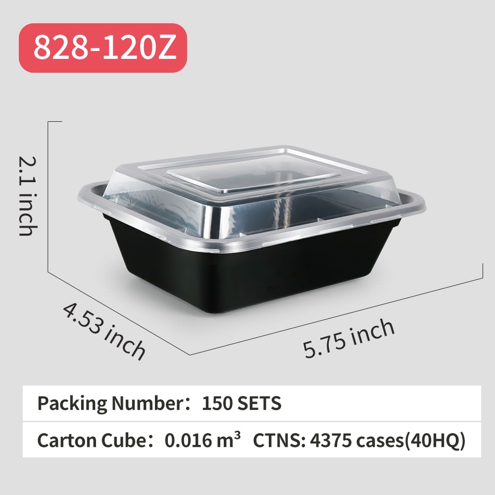 150 Pack 38 Oz Meal Prep Containers Reusable Food Storage Disposable Plastic