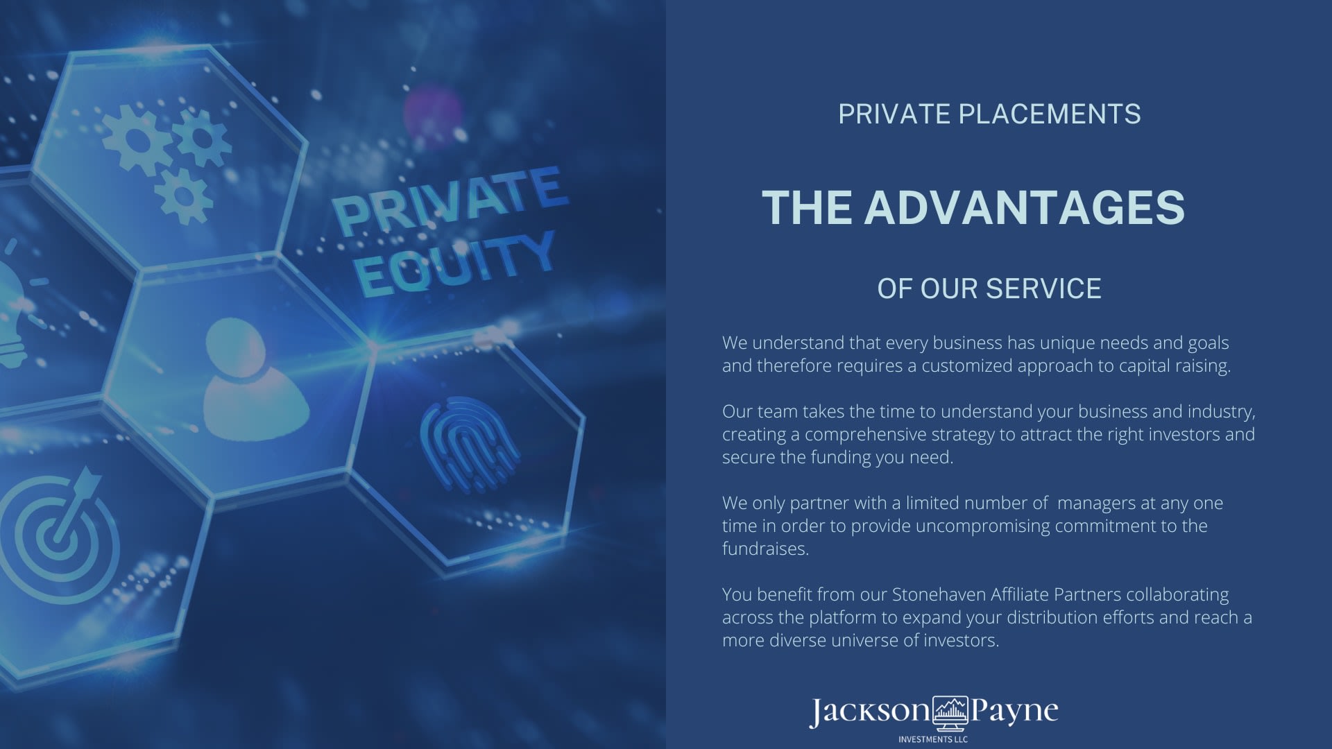 Private Placement Capital Raising Investment Services Jackson Payne