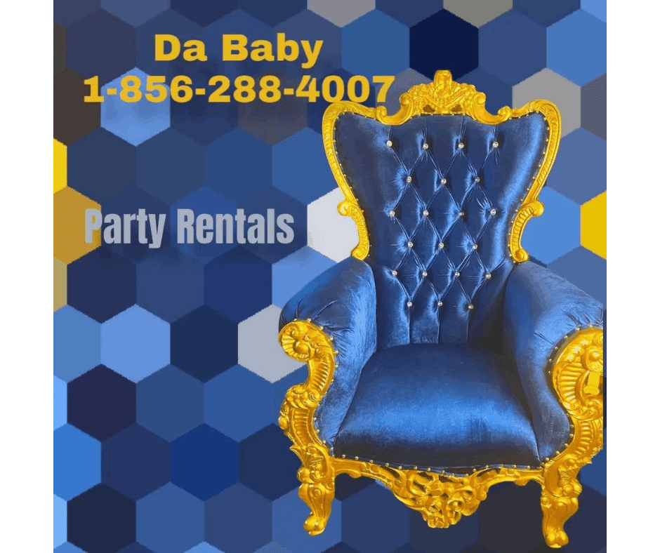 Royal blue discount throne chair rental