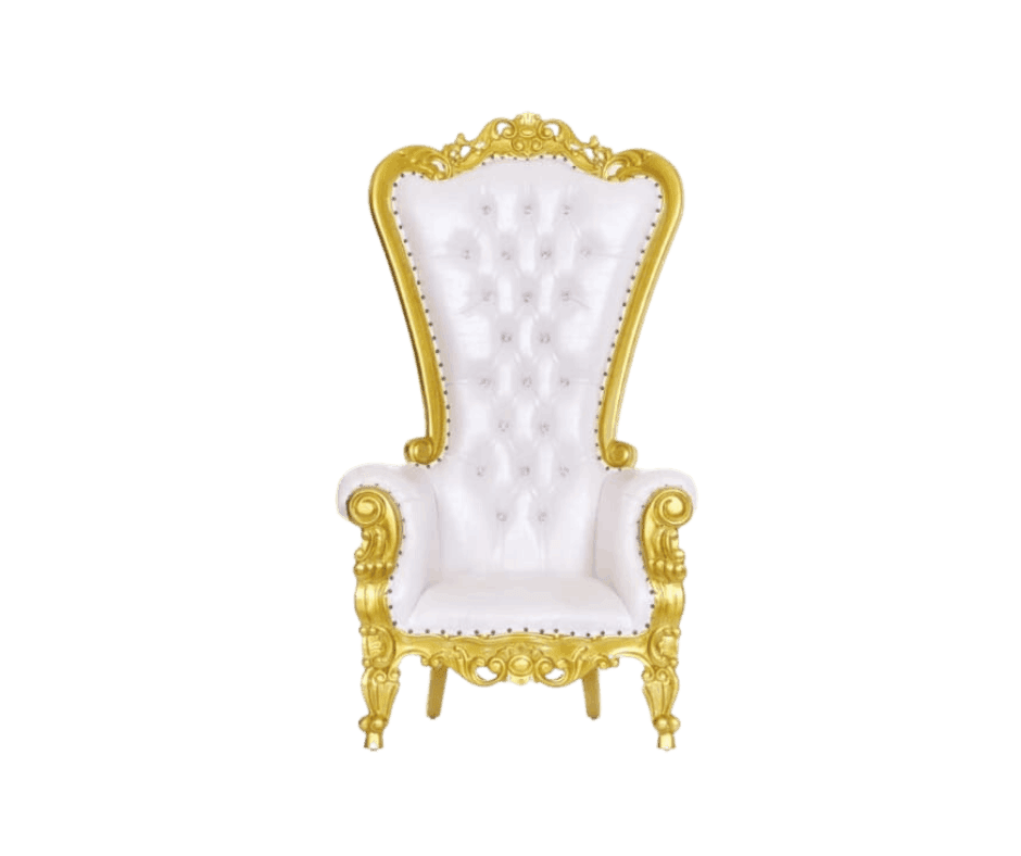 Gold White Queen Tiffany Throne Chair Throne Chairs Steppin