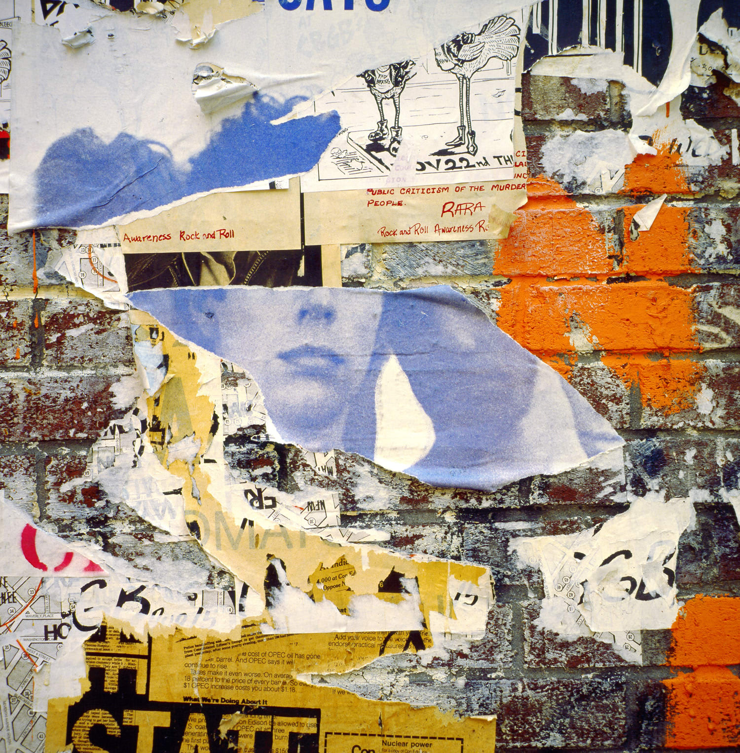 Blue Face, NYC, 1979 - Russ' Torn Posters - Russ and Marcia Schulman ...