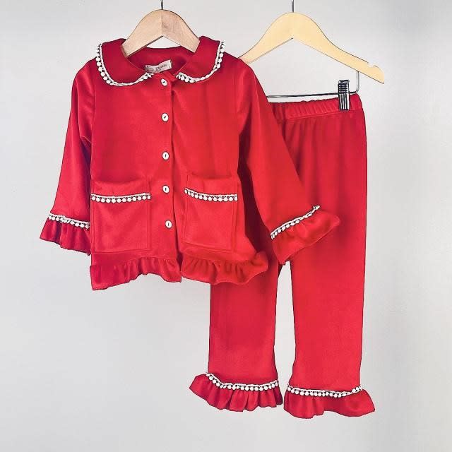 Girls best sale velour pjs