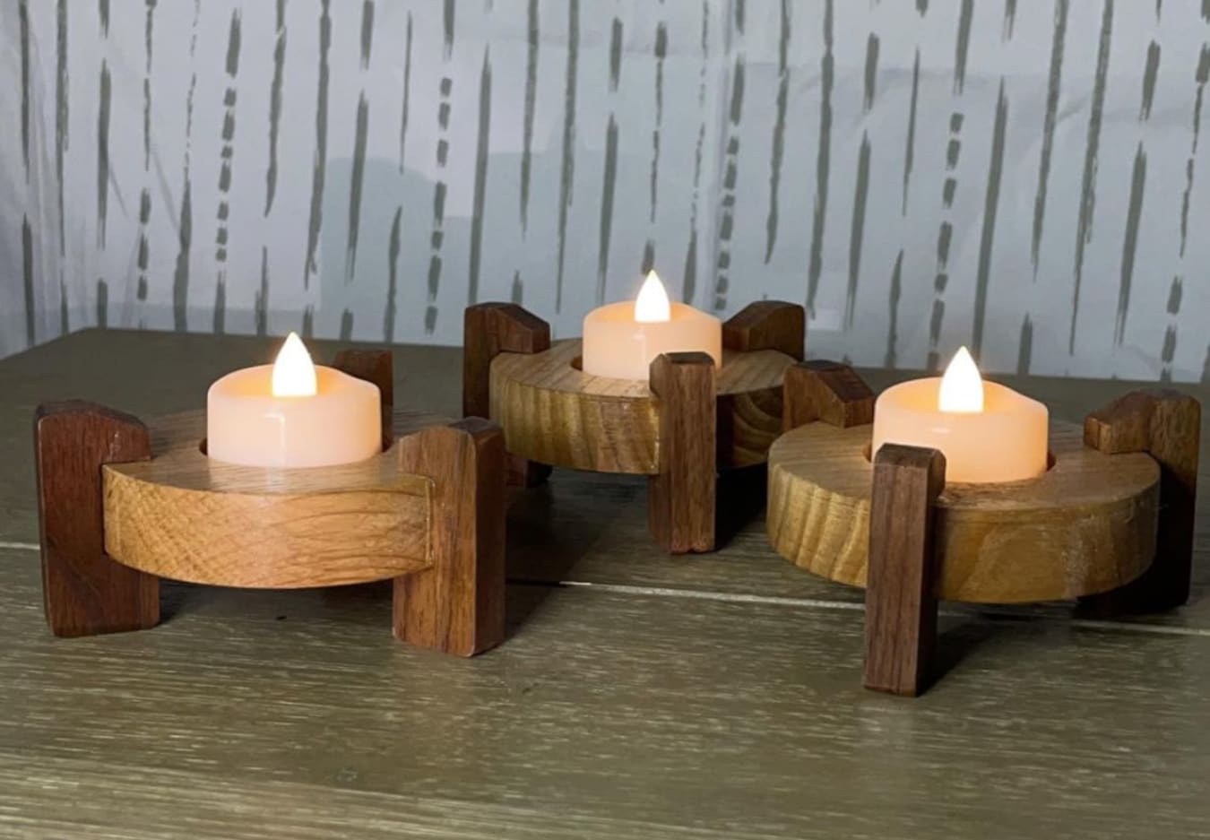 Mono-Tone Tea Light Holder Set