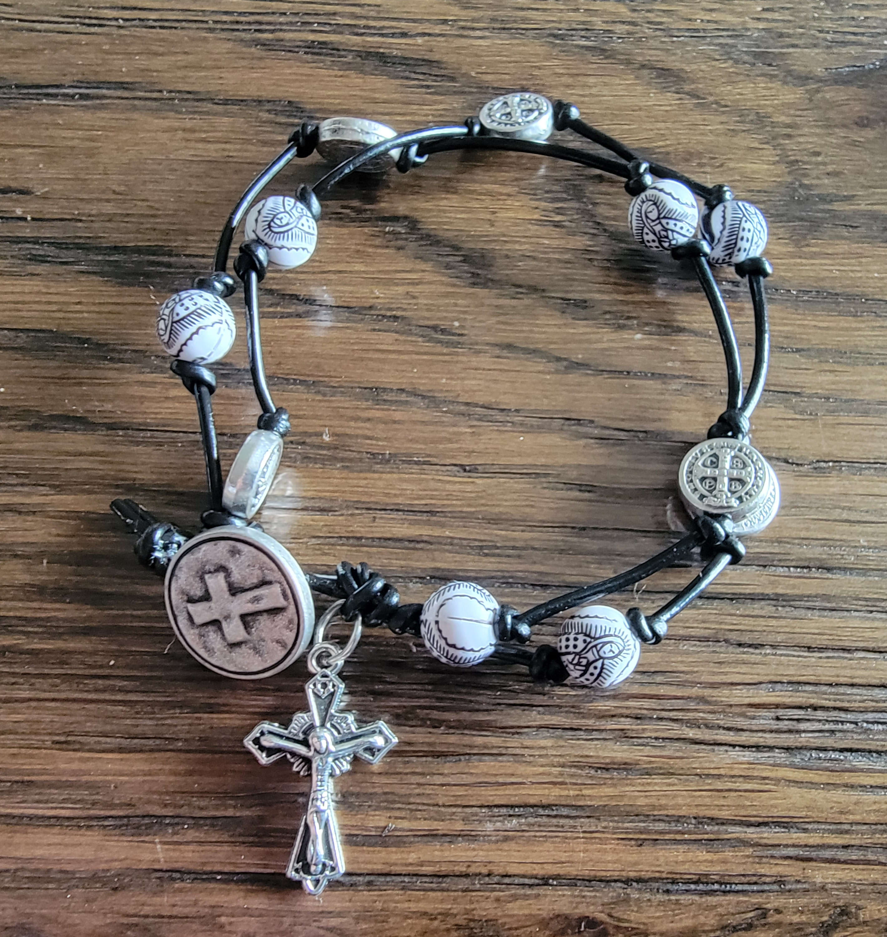 OLOG Leather Wrap Bracelet - Bracelets - Her Seven Sorrows OLOG Leather Wrap Bracelet - Bracelets - Her Seven Sorrows