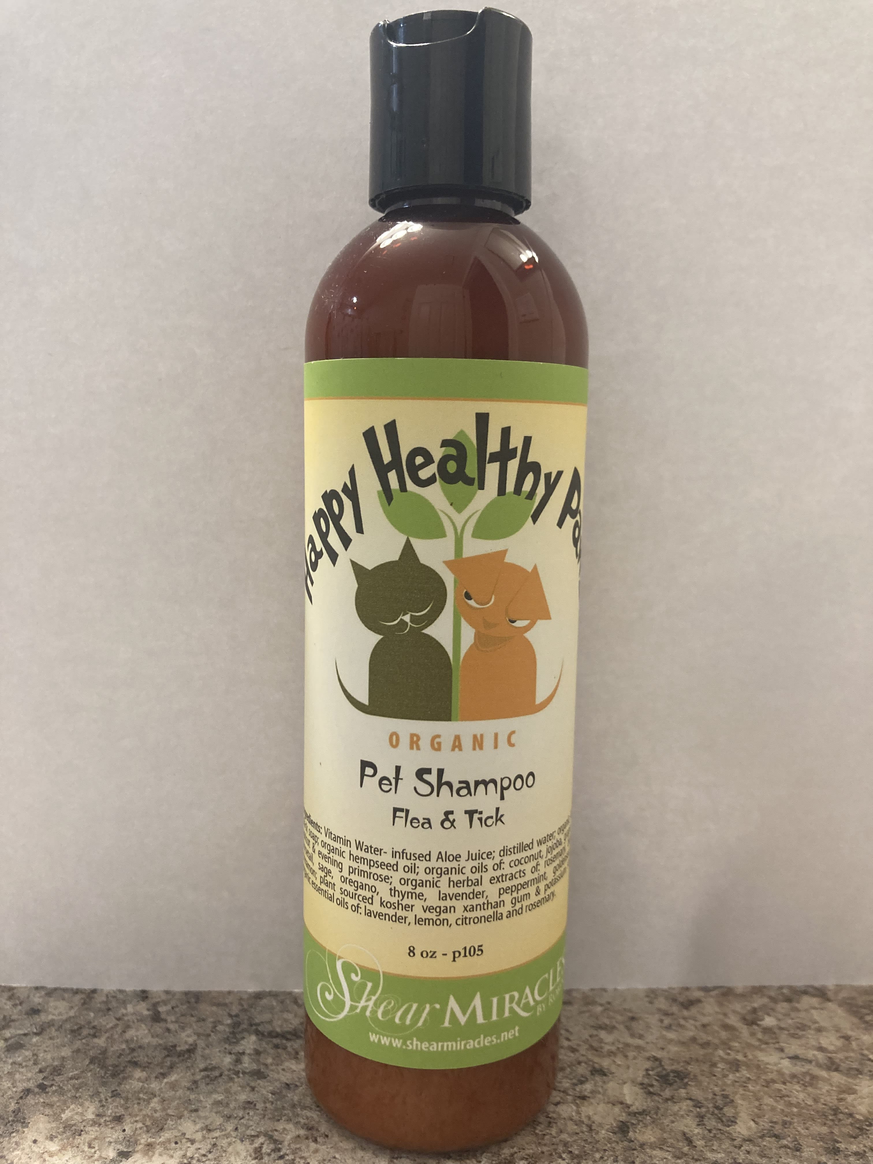 Pet Shampoo Flea & Tick Hair Shampoo Shear Miracle Organics