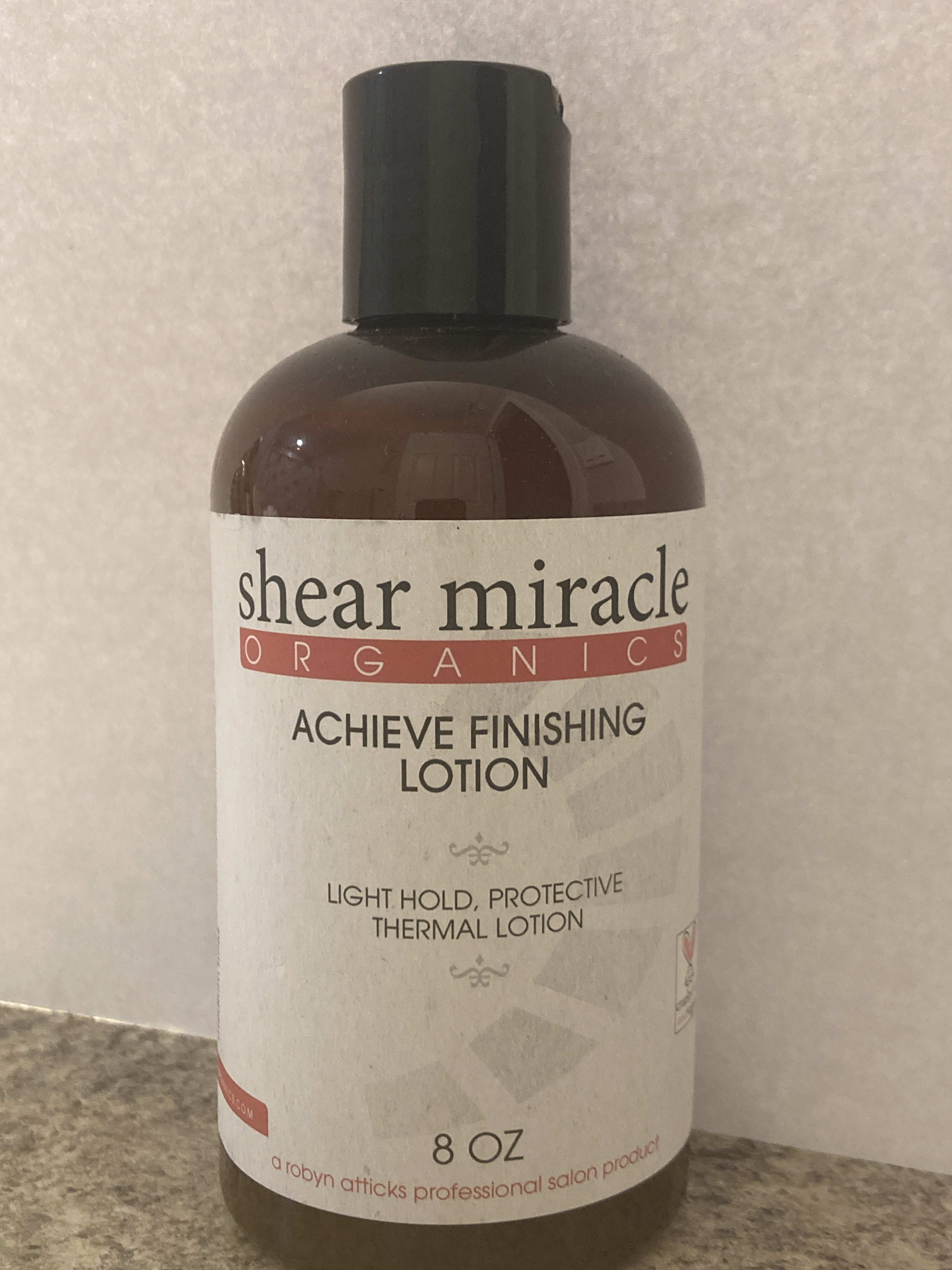 Achieve Finishing Lotion Hair Styling Shear Miracle Organics