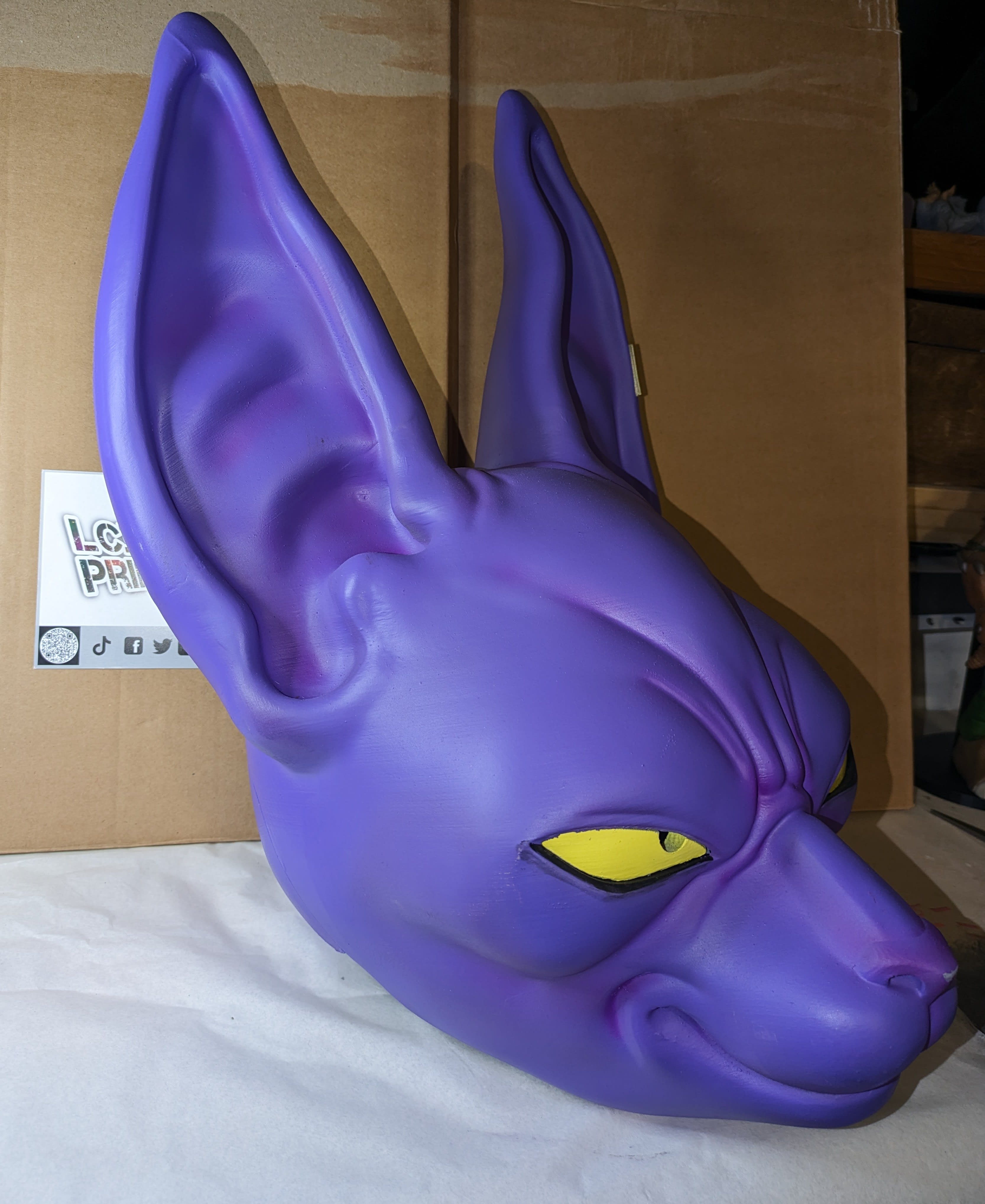 Beerus Helmet Head pieces for Cosplay LC3D Prints 3D Printing