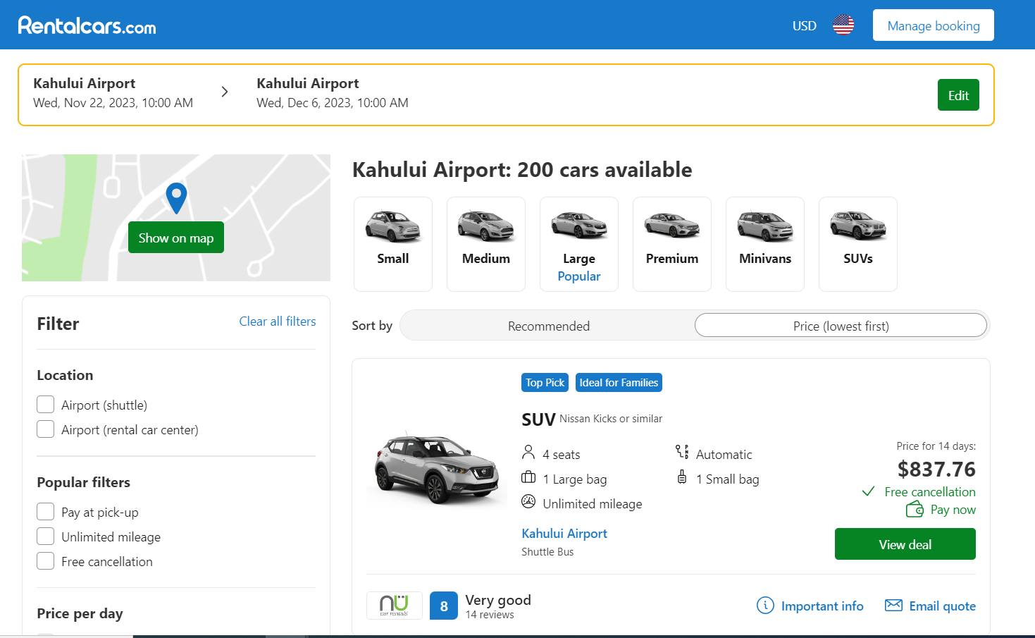 Maui Car Rental Rate Savings