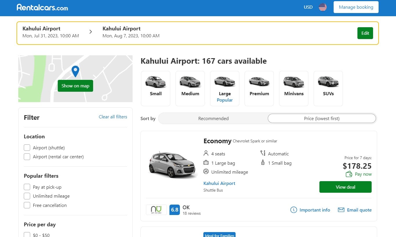 Off-Season Maui Car Rental Slowdown