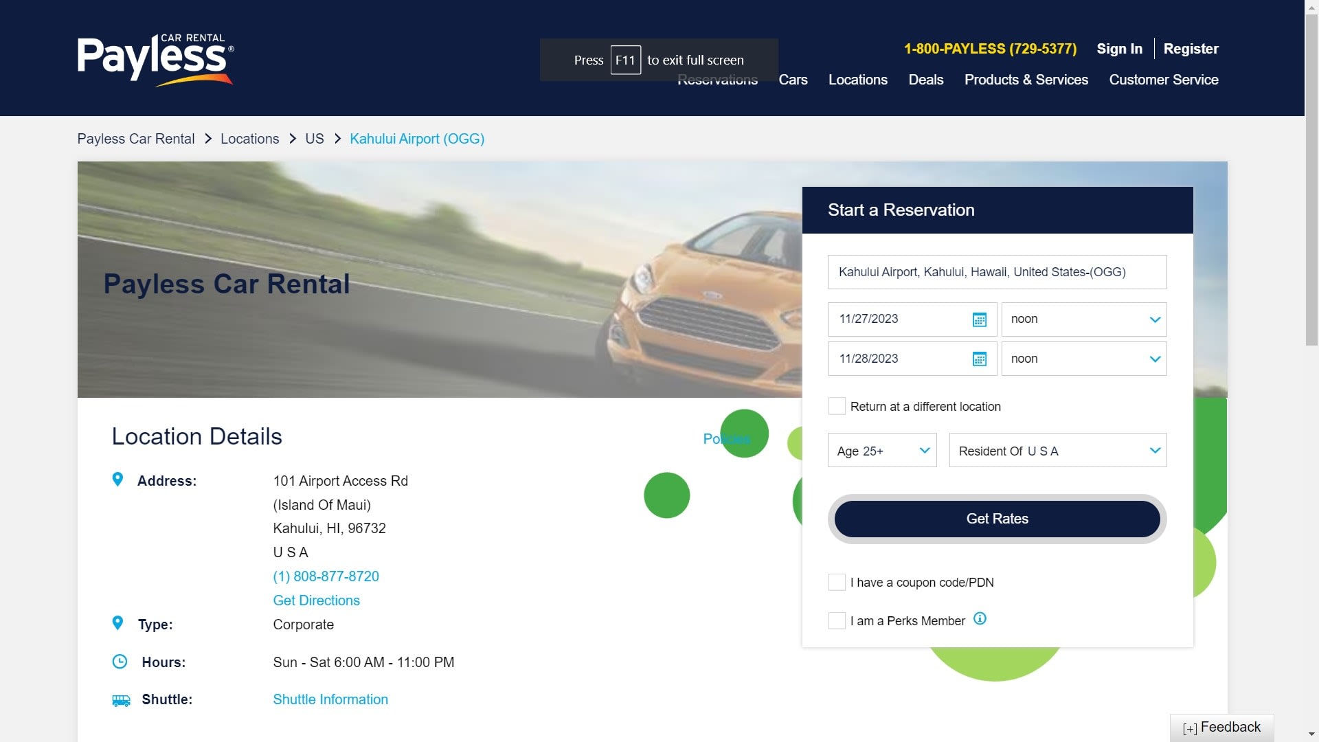 Maui Car Rental Price Check