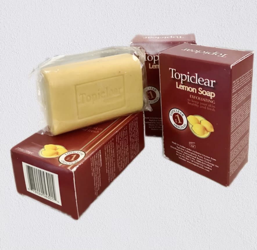 6 Pack Topiclear Lemon Soap Exfoliating 7 Oz Each Beauty Bar Soaps