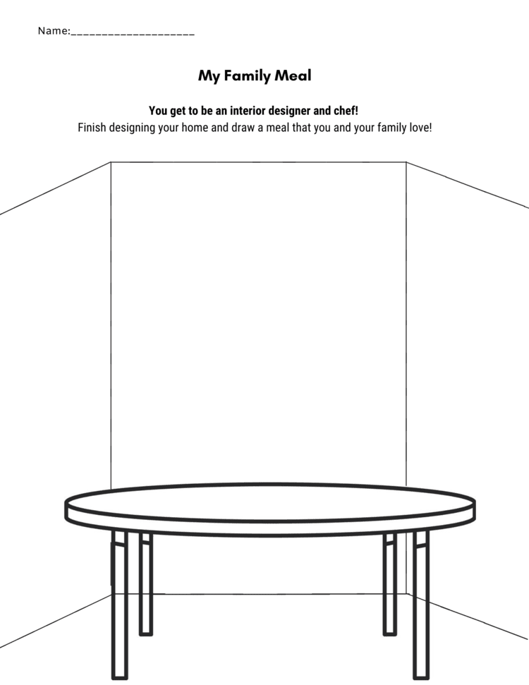 Montessori Miniature Environment: My Family Meal - Printables ...