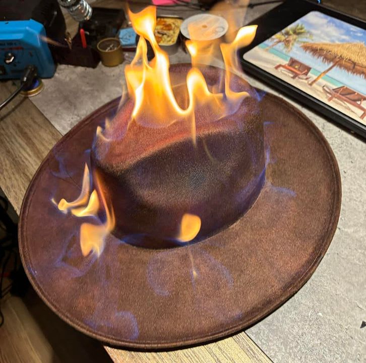 Hand Burned Charlie Horse Hat - Available Hats - Combustible  display picture 1